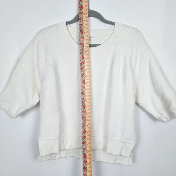 Duffy Cotton Cashmere Short Sleeve Sweater Size S - Picture 7 of 7